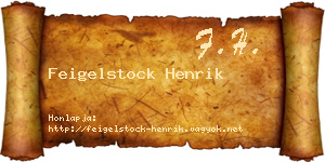 Feigelstock Henrik névjegykártya